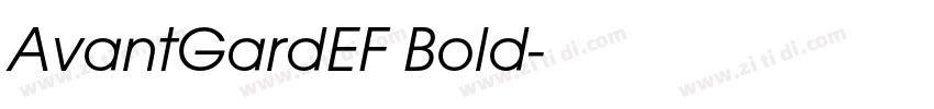 AvantGardEF Bold字体转换
